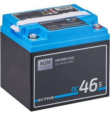 ECTIVE DC 46S AGM Deep Cycle mit LCD-Anzeige 46Ah...