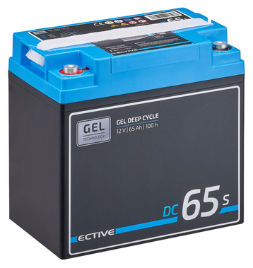 ECTIVE DC 65S GEL Deep Cycle mit LCD-Anzeige 65Ah Versorgungsbatterie