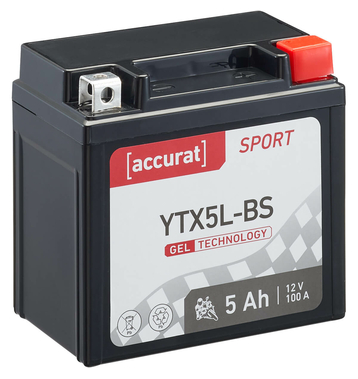 Accurat Sport GEL YTX5L-BS Motorradbatterie 5Ah 12V