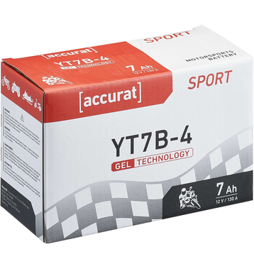 Accurat Sport GEL YT7B-4 Motorradbatterie 7Ah 12V
