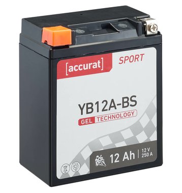 Accurat Sport GEL YB12A-BS Motorradbatterie 12Ah 12V