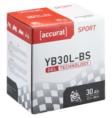 Accurat Sport GEL YB30L-BS Motorradbatterie 30Ah 12V