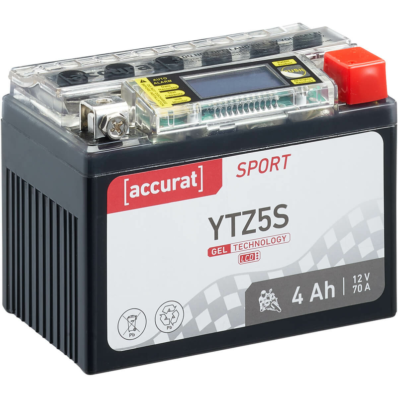 Intact Gel Batterie YTZ5-S 12 V 4 Ah 70 A 113 x 70 x 85 mm