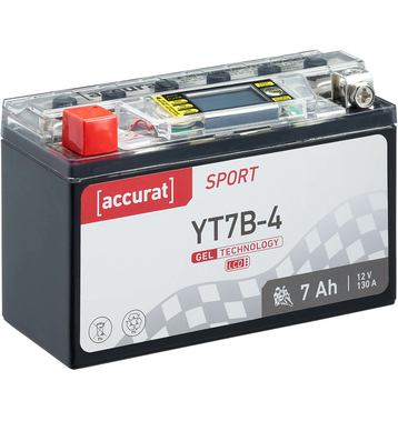Accurat Sport GEL LCD YT7B-4 Motorradbatterie 6,5Ah 12V