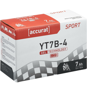 Accurat Sport GEL LCD YT7B-4 Motorradbatterie 6,5Ah 12V