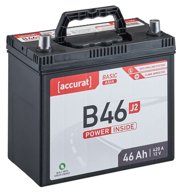 Accurat Basic Asia B46 J2 Autobatterie 46Ah