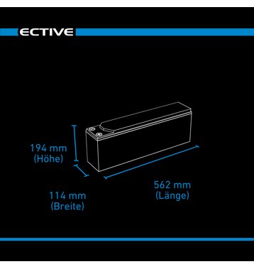 ECTIVE DC 100 GEL Slim 12V Versorgungsbatterie 100Ah