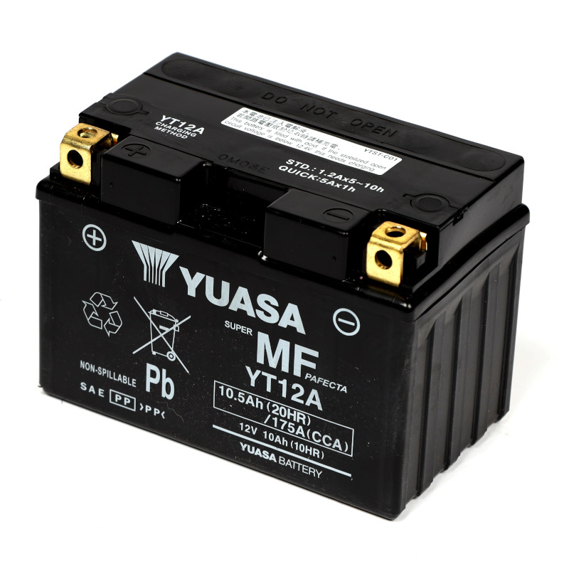 YUASA YTX12-BS Motorradbatterie AGM 12V 10Ah 180A Roller Batterie