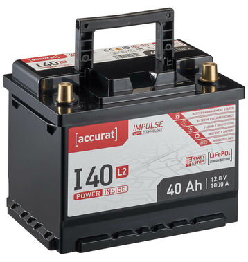 Accurat Impulse I40L2 Autobatterie 40Ah  LiFePO4