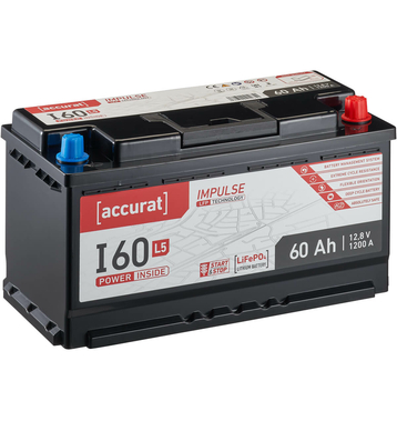 Accurat Impulse I60L5 Autobatterie 60Ah LiFePO4