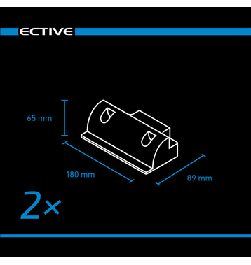 ECTIVE 7-teiliges kurzes Befestigungs-Komplettset für Solarinstallation (weiß)