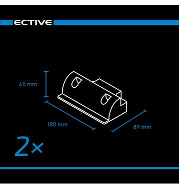 ECTIVE 2-teilig kurze Haltespoiler für Solarmodule (weiß)