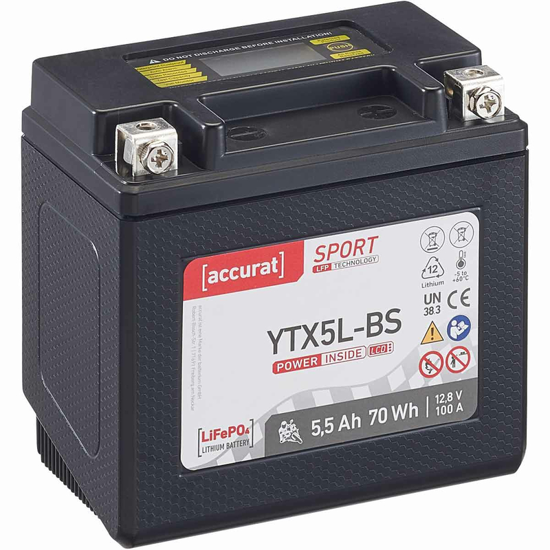 Accurat Sport LFP YTX5L-BS Lithium Motorradbatterie