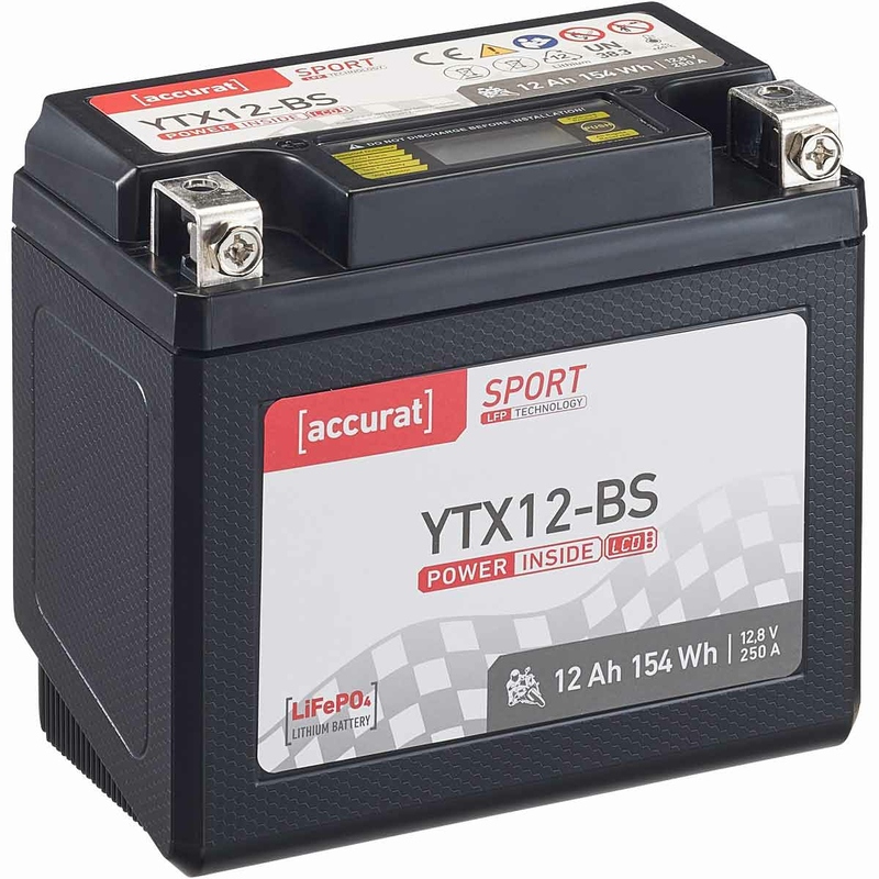 Accurat Sport LFP YTX12-BS Lithium Motorradbatterie