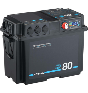 ECTIVE AccuBox 80 Powerstation 1000W mit 80Ah Lithium Batterie, Wechselrichter und MPPT