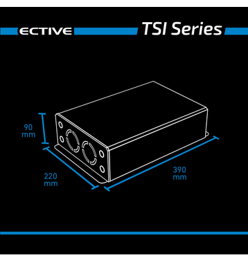 ECTIVE TSI 15 1500W/12V Sinus-Wechselrichter mit NVS- und USV-Funktion (gebraucht, Zustand gut)