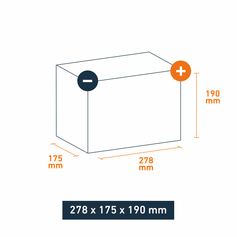 Battery Varta Dual Purpose Efb EFB. LED70. 70Ah - 760A(EN) 12V. Box L3  (278x175x190mm) - VT BATTERIES