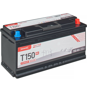 Accurat Traction T150 LFP DIN 12V LiFePO4 Lithium Versorgungsbatterie 150Ah