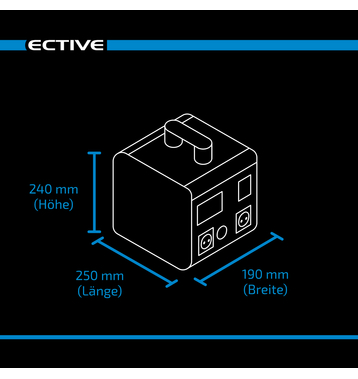 ECTIVE BlackBox 5 Powerstation 500W 512Wh Reine Sinuswelle 230V Lithiumbatterie 20Ah 25,6V (gebraucht, Zustand sehr gut)