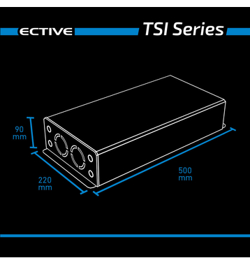 ECTIVE TSI 25 2500W/12V Sinus-Wechselrichter mit NVS- und USV-Funktion (gebraucht, Zustand gut)