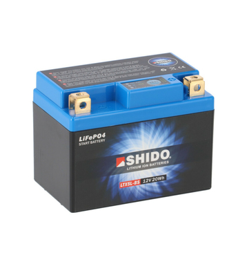 SHIDO LTX5L-BS Lithium Motorradbatterie 1,6Ah 12V