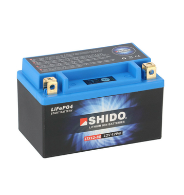 SHIDO LTX12-BS Lithium Motorradbatterie 4Ah 12V