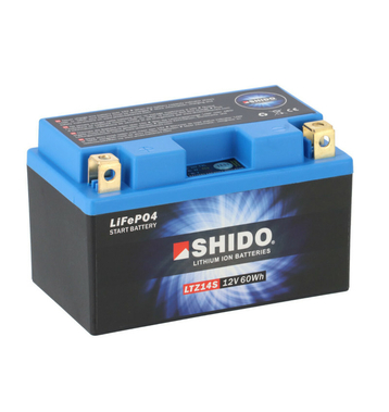 SHIDO LTZ14S Lithium Motorradbatterie 5Ah 12V