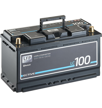ECTIVE LC 100 BT 12V LiFePO4 Lithium Versorgungsbatterie 100 Ah (USt-befreit nach §12 Abs.3 Nr. 1 S.1 UStG)