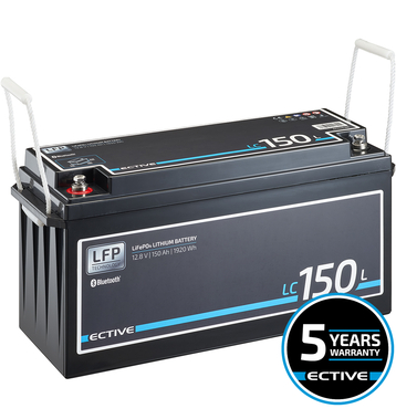 ECTIVE LC 150L BT 12V LiFePO4 Lithium Versorgungsbatterie 150 Ah (USt-befreit nach §12 Abs.3 Nr. 1 S.1 UStG)