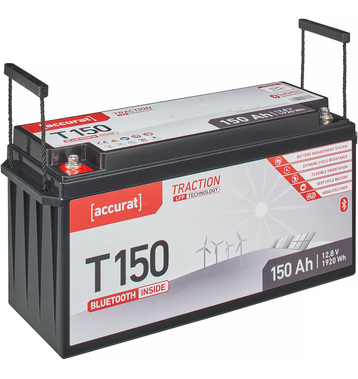 Accurat Traction T150 LFP BT 12V LiFePO4 Lithium Versorgungsbatterie 150Ah (USt-befreit nach §12 Abs.3 Nr. 1 S.1 UStG)