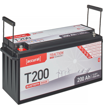 Accurat Traction T200 LFP BT 12V LiFePO4 Lithium Versorgungsbatterie 200Ah (USt-befreit nach §12 Abs.3 Nr. 1 S.1 UStG)