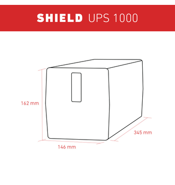 Accurat UPS Shield 1000 Netzinteraktive USV Anlage 230V 1000VA