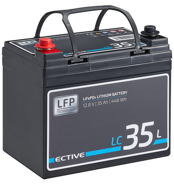 ECTIVE LC 35L 12V LiFePO4 Lithium Versorgungsbatterie 35 Ah (USt-befreit nach §12 Abs.3 Nr. 1 S.1 UStG)