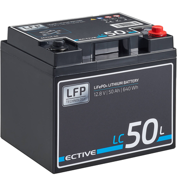 ECTIVE LC 50L 12V LiFePO4 Lithium Versorgungsbatterie 50...