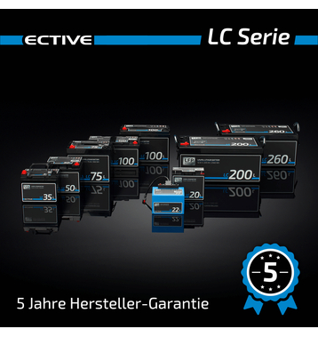 ECTIVE LC 50L 12V LiFePO4 Lithium Versorgungsbatterie 50 Ah (USt-befreit nach §12 Abs.3 Nr. 1 S.1 UStG)