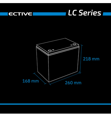 ECTIVE LC 75L 12V LiFePO4 Lithium Versorgungsbatterie 75 Ah (USt-befreit nach §12 Abs.3 Nr. 1 S.1 UStG)
