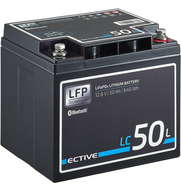 ECTIVE LC 50L BT 12V LiFePO4 Lithium Versorgungsbatterie 50 Ah (USt-befreit nach §12 Abs.3 Nr. 1 S.1 UStG)