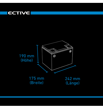 ECTIVE DC 70 AGM Deep Cycle 70Ah Versorgungsbatterie (USt-befreit nach §12 Abs.3 Nr. 1 S.1 UStG)