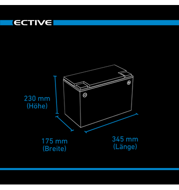 ECTIVE DC 120 AGM Deep Cycle 120Ah Versorgungsbatterien (USt-befreit nach §12 Abs.3 Nr. 1 S.1 UStG)