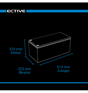 ECTIVE DC 180 AGM Deep Cycle 180Ah Versorgungsbatterie (USt-befreit nach §12 Abs.3 Nr. 1 S.1 UStG)