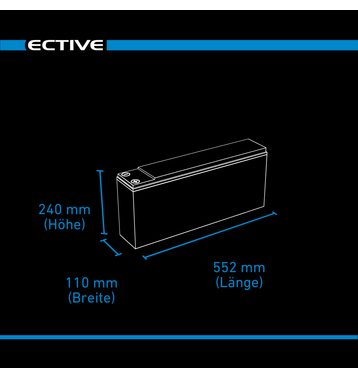 ECTIVE DC 150 AGM Slim 12V Versorgungsbatterie 150Ah (USt-befreit nach §12 Abs.3 Nr. 1 S.1 UStG)