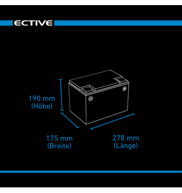 ECTIVE DC 70 Gel Deep Cycle 70Ah Versorgungsbatterie (USt-befreit nach §12 Abs.3 Nr. 1 S.1 UStG)