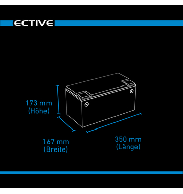 ECTIVE DC 75SC GEL Deep Cycle mit PWM-Ladegert und LCD-Anzeige 75Ah Versorgungsbatterie (USt-befreit nach 12 Abs.3 Nr. 1 S.1 UStG)