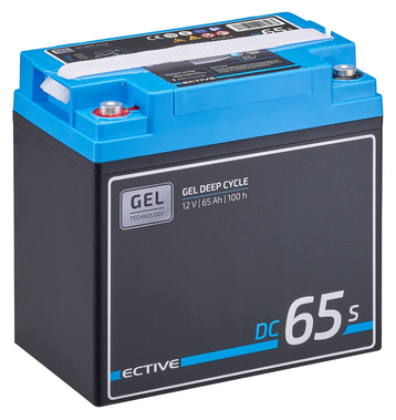 ECTIVE DC 65S GEL Deep Cycle mit LCD-Anzeige 65Ah Versorgungsbatterie (USt-befreit nach §12 Abs.3 Nr. 1 S.1 UStG)