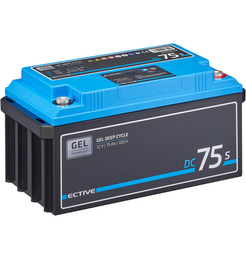 ECTIVE DC 75S GEL Deep Cycle mit LCD-Anzeige 75Ah Versorgungsbatterie (USt-befreit nach §12 Abs.3 Nr. 1 S.1 UStG)