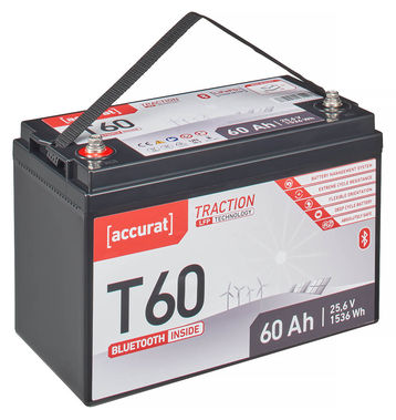 Accurat Traction T60 LFP BT 24V LiFePO4 Lithium Versorgungsbatterie 60Ah (USt-befreit nach §12 Abs.3 Nr. 1 S.1 UStG)