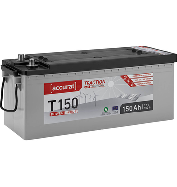 Accurat Traction T150 AGM Versorgungsbatterie 150Ah (USt-befreit nach §12 Abs.3 Nr. 1 S.1 UStG)