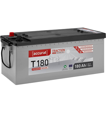 Accurat Traction T180 AGM Versorgungsbatterie 180Ah (USt-befreit nach §12 Abs.3 Nr. 1 S.1 UStG)