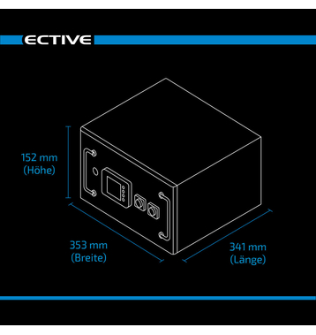 ECTIVE LC 200L BT 12V LiFePO4 Lithium Untersitzbatterie 200Ah (USt-befreit nach §12 Abs.3 Nr. 1 S.1 UStG)