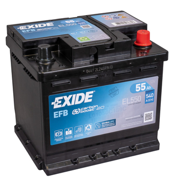 Exide EL550 12V EFB Autobatterie 55Ah